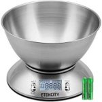 Etekcity Stainless Steel Kitchen Scale with Bowl
